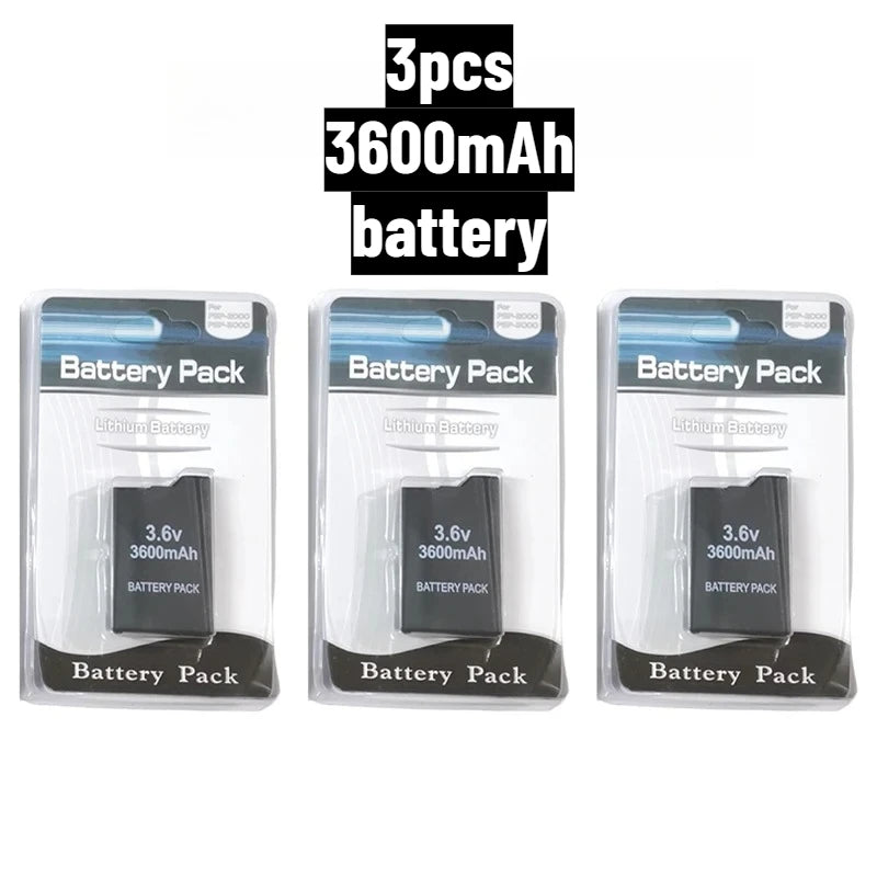 2400/3600mAh Lithium Battery For PSP-2000 PSP-3000 PSP-3004 Slim Game Console Long Lasting Safe Replacement Battery