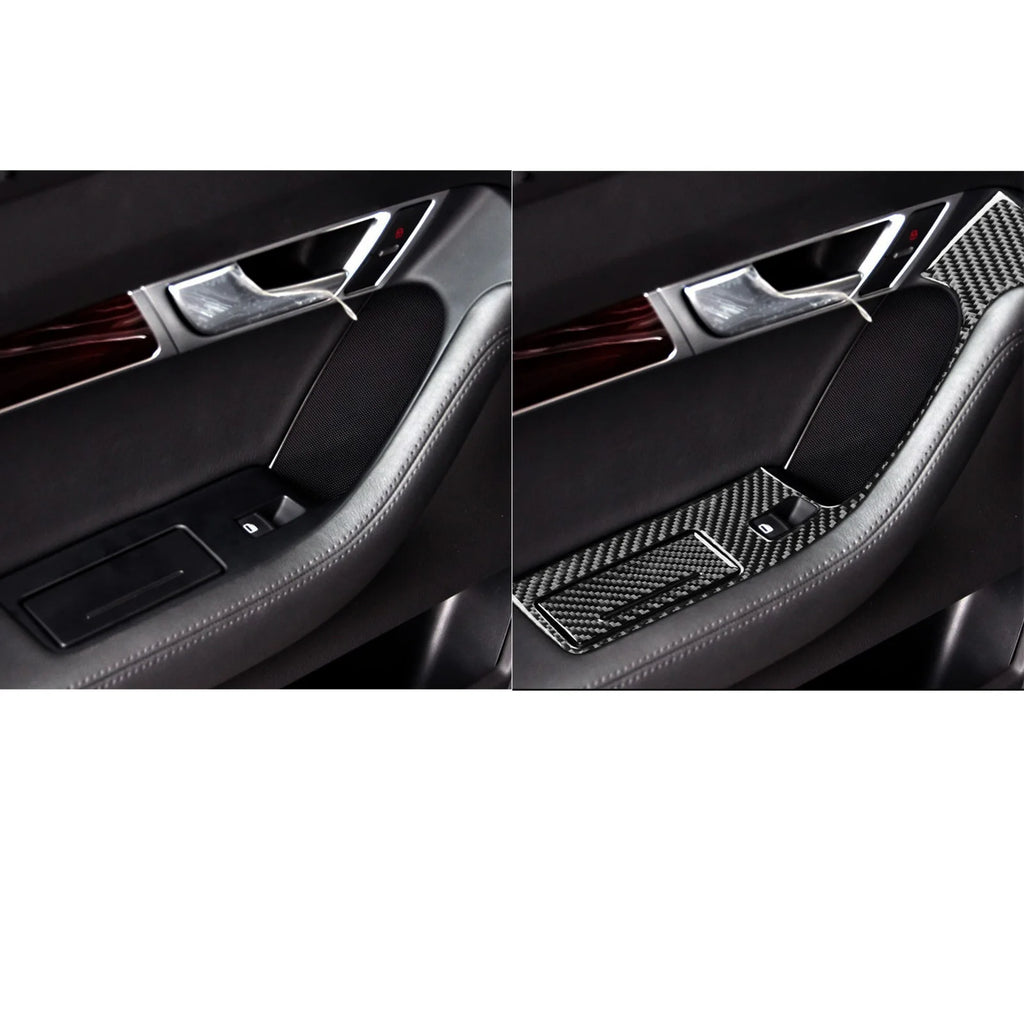 For Audi A6 S6 C6 2005-2011 Carbon Fiber Window Lift Control