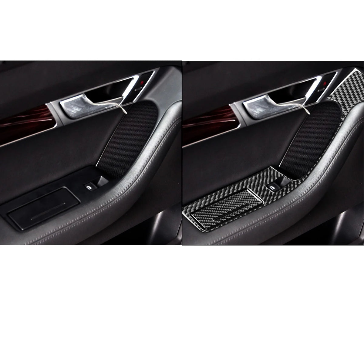 For Audi A6 S6 C6 2005-2011 Carbon Fiber Window Lift Control