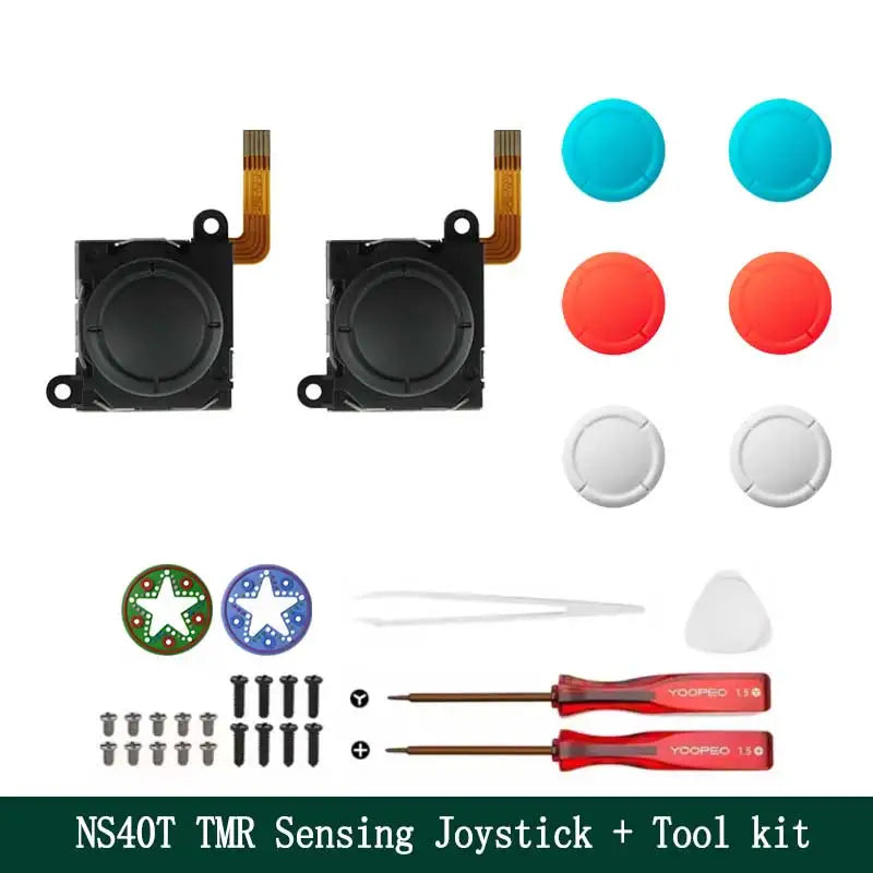 GuliKit TMR Sensing Joystick NS40T for Joy-Con Game Accessories Replacement with Stick Caps for Nintendo Switch NS OLED / Lite
