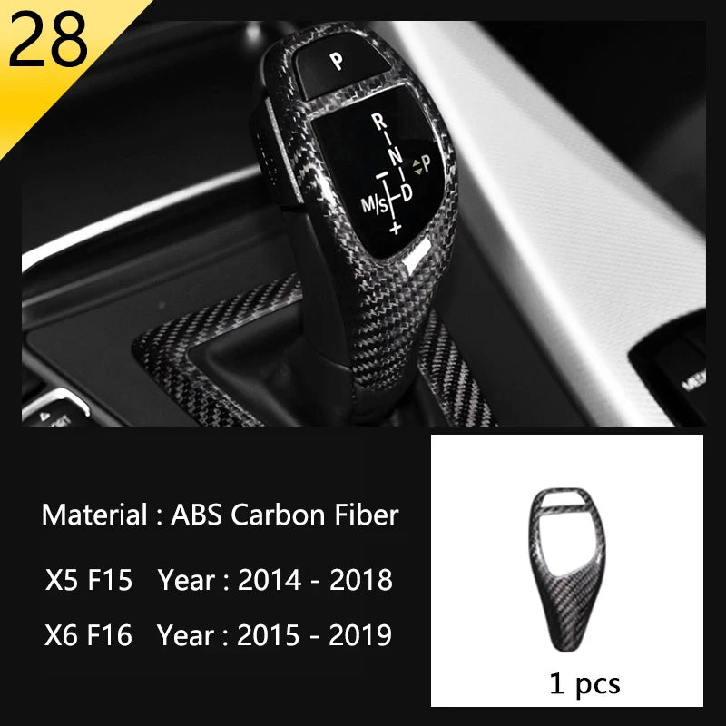 Chrome Car Styling Interior Button Panel Decoration Cover Trim Sticker frame For BMW X5 X6 F15 F16 2014-2019 Auto Accessories