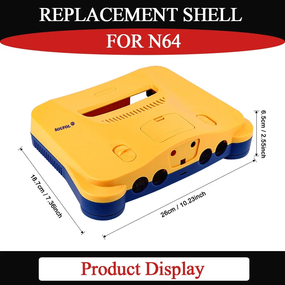 10 Colors Durable Full Housing Translucent Box For N64 Repla