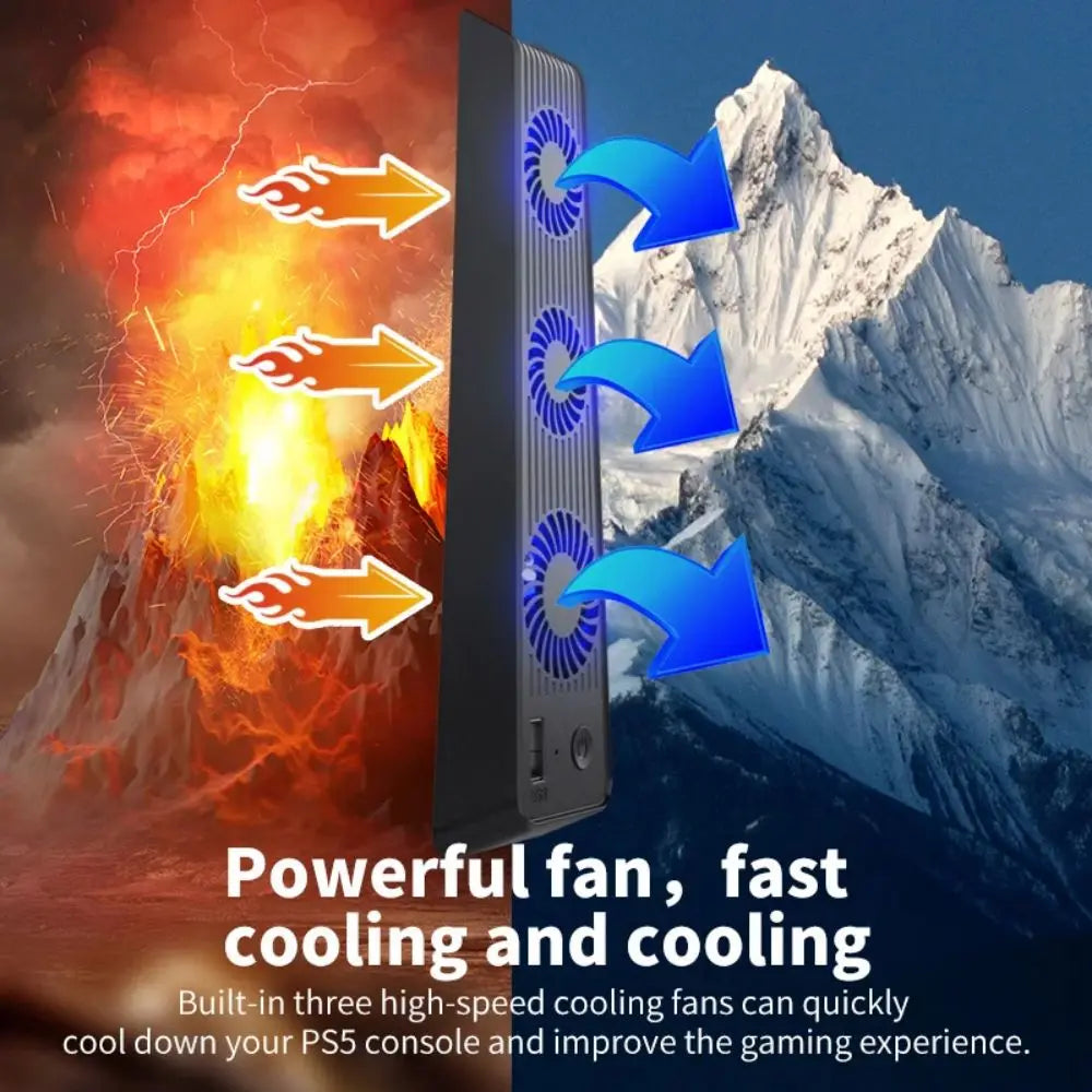 For PS5 Gaming Console Universal Cooling Fan PS5 Console Coo
