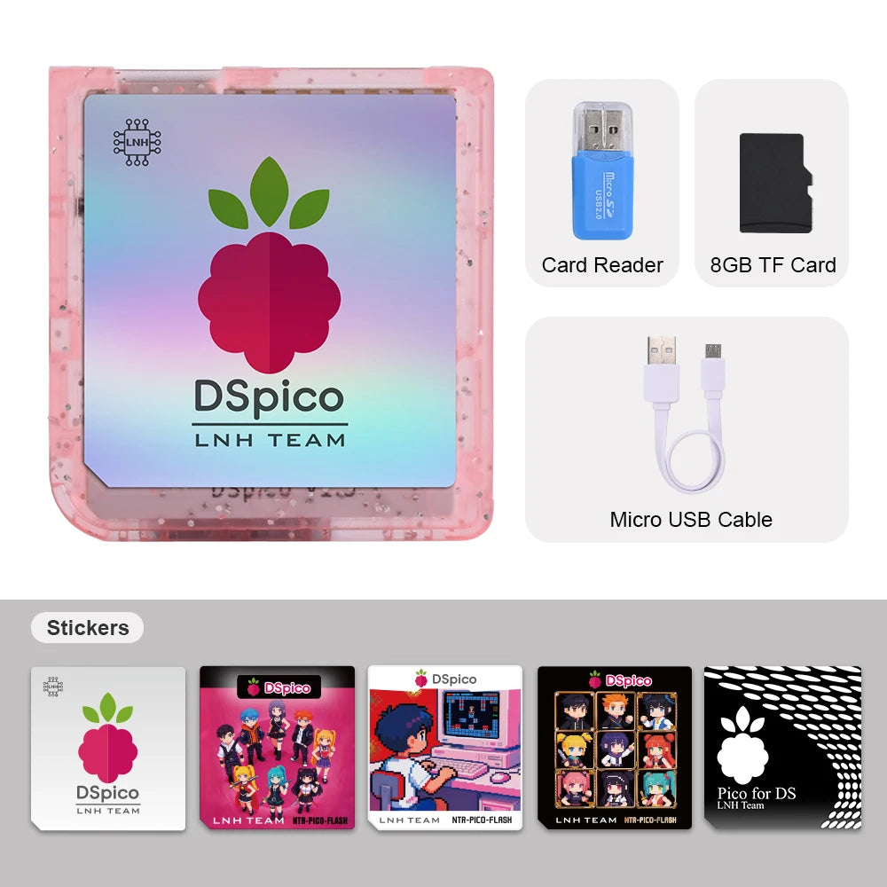 Colorful RP2040 Dspico Game Card Reader MicroUSB White PCBA for Nintendo NDS NDSL DSi 3DS NEW 3DS XL Consoles