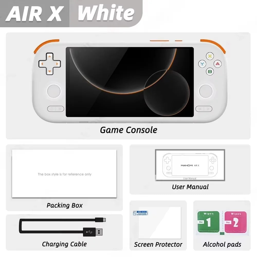 MANGMI AIR X Handheld Game Console Qualcomm Snapdragon 662 5.5 Touchscreen15W FastCharging Android 14 Active Cooling Fan Gift
