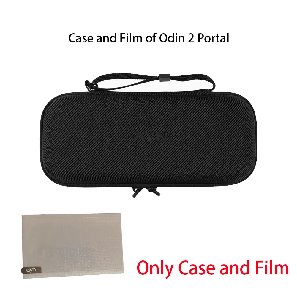 Odin2 Portal Bag Handheld Game Console Protect Black Bag Waterproof Portable Grip Screen Film Black Case of Ayn Odin 2 Portal