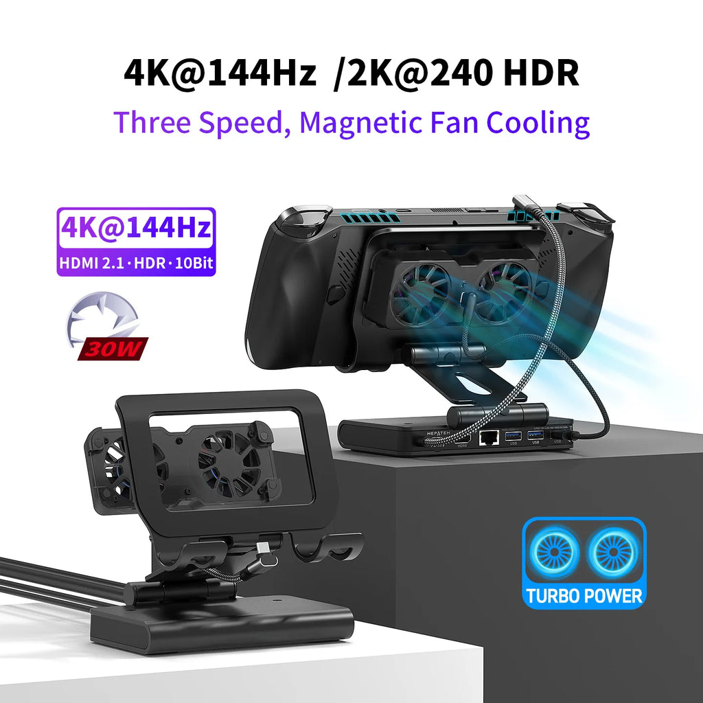 100W Switch 2 Docking Station with Dual Cooling Fan 4K 60Hz 
