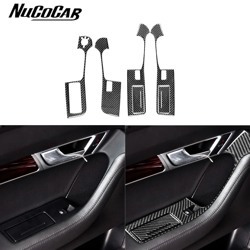 For Audi A6 S6 C6 2005-2011 Carbon Fiber Window Lift Control
