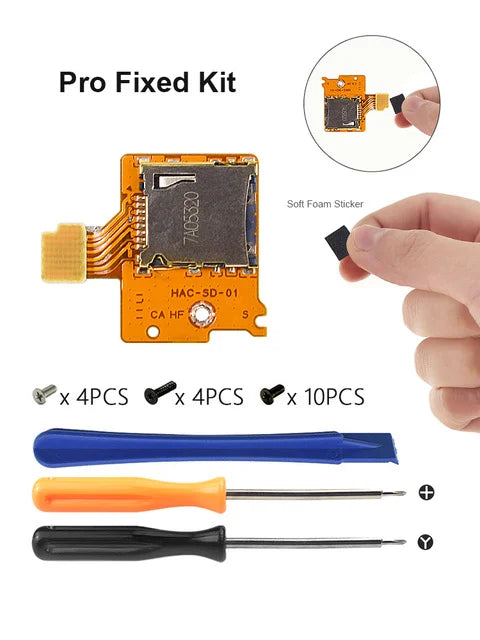 DATA FROG Replacement Micro SD TF Card Slot Socket Board Reader Repair Part for Switch Game Console Internal Motherboard