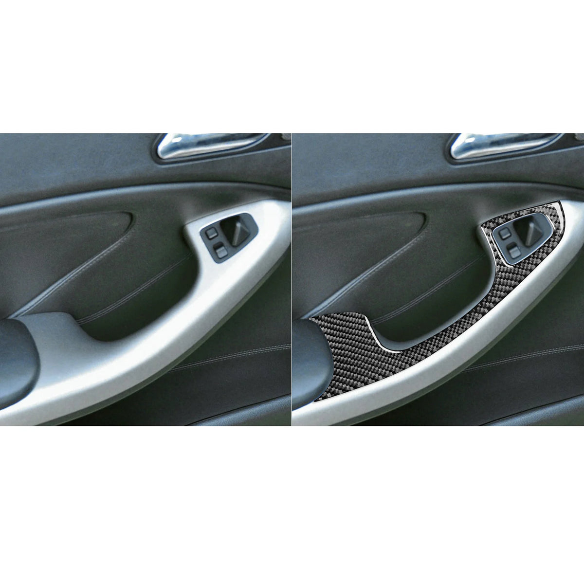 For BMW E46 1998-2005 Carbon Fiber Window Lift Button Frame 