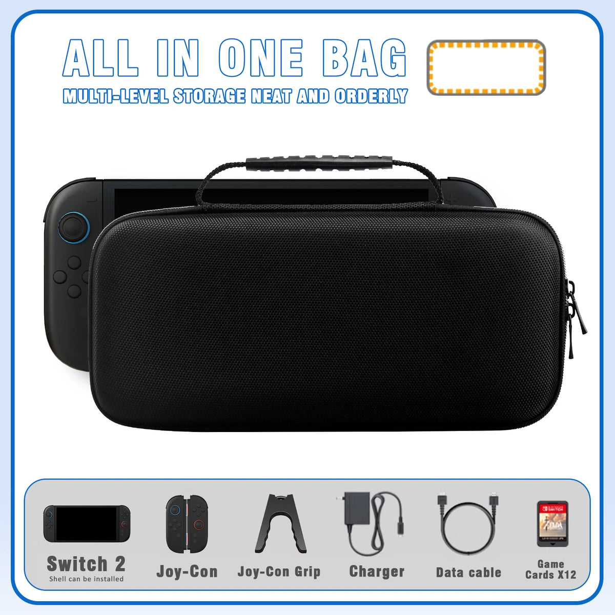 Carrying travel Case bundle kit For Nintendo Switch 2 protrc