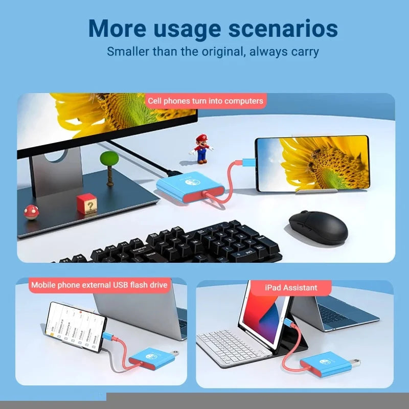Portable Switch Docking Station TYPE-C Hub with HDMI and USB
