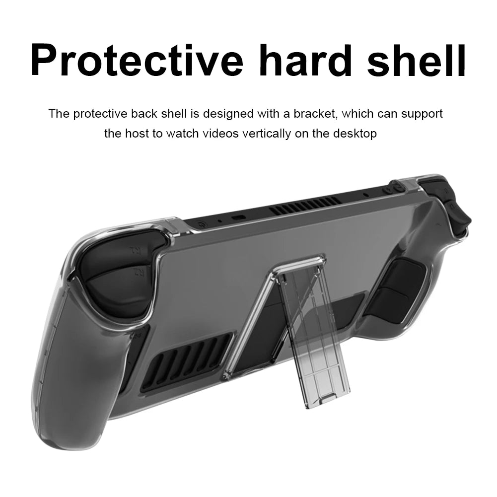 Clear PC Game Console Protective Case with Bracket Split Pro