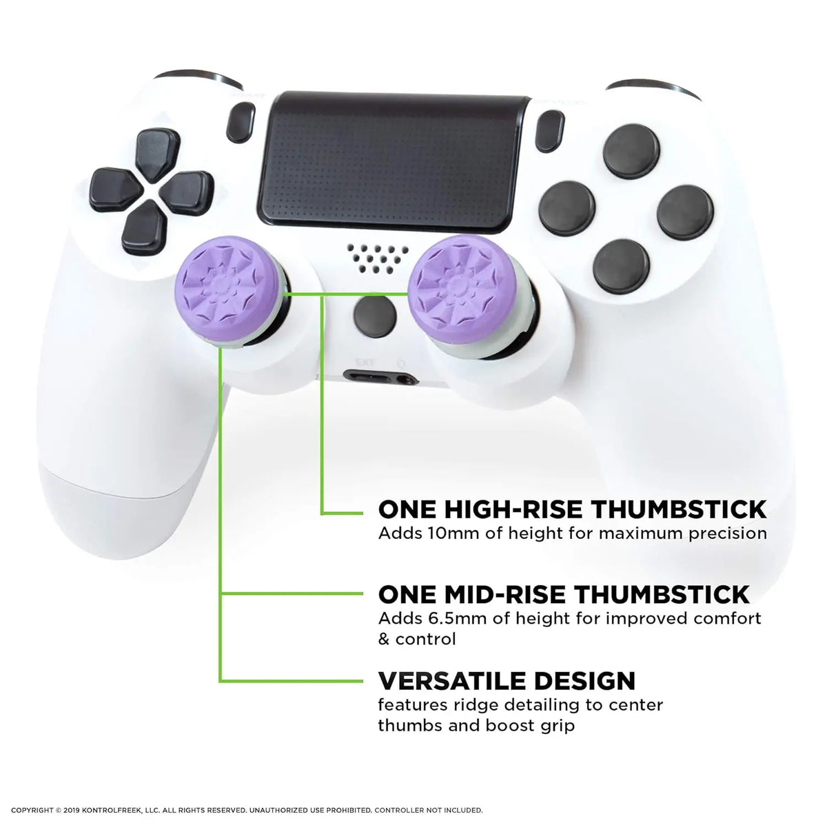 2PCS Freek Galaxy High-Rise Analog Stick Thumb Grip for PS4 PS5 Controller - FPS Performance Joystick Silicone cap