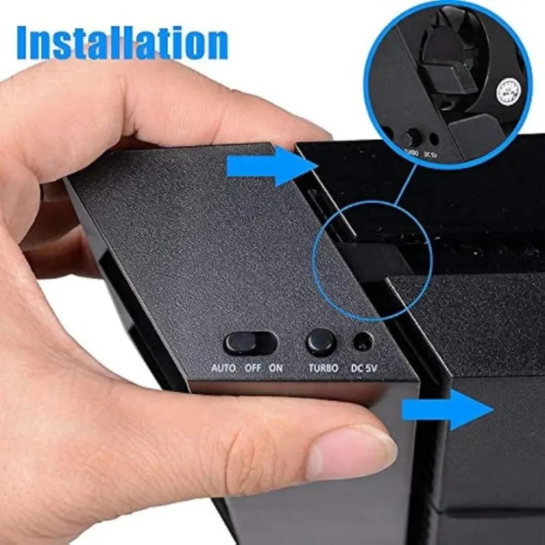 Cooling Fan For Playstation 4 USB External Cooler 5 Fans Tur