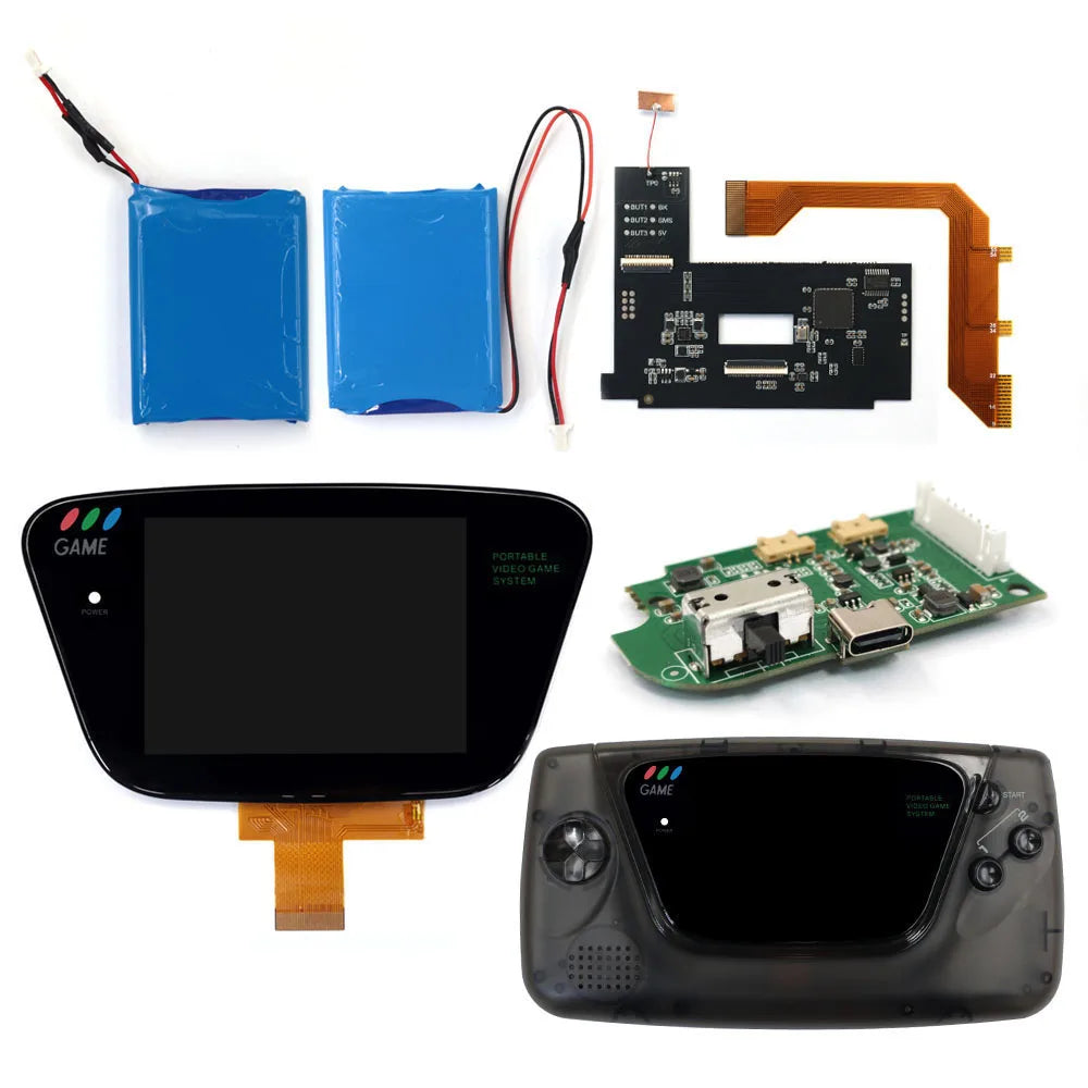 Rechargeable Dual Battery Laminated 3.5 640x480 HD Backlight Retro Pixel IPS LCD Kit for SEGA Game Gear and SEGA GG Console