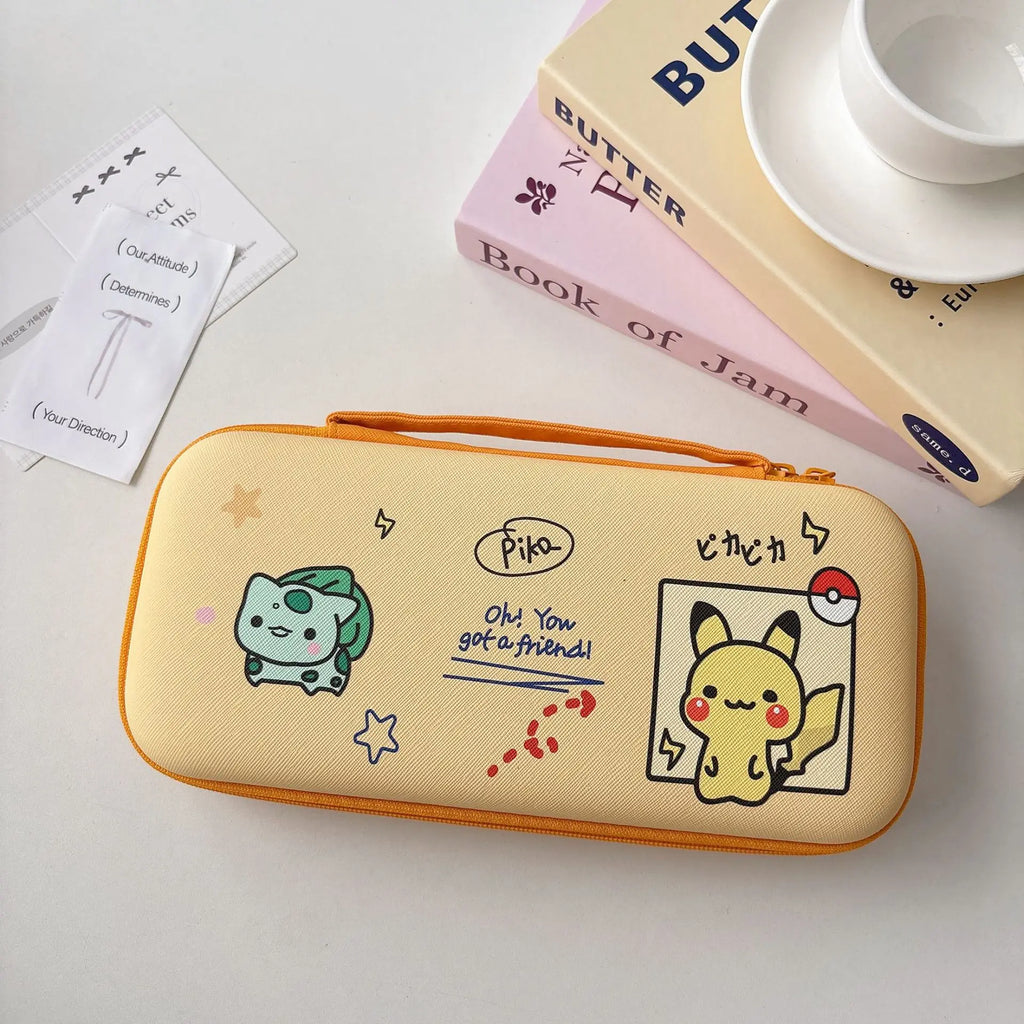 For Nintendo Switch 2 Case PU Handbag with Zipper Handle Anti-Scratch Shockproof Portable Storage Bag