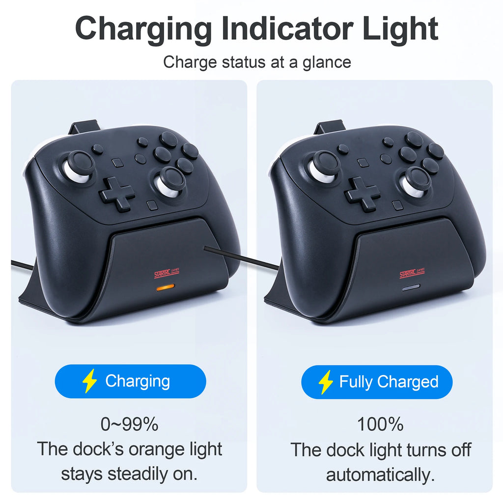 Gamepad Charger Dock Compatible for Switch 2 Pro Controller 