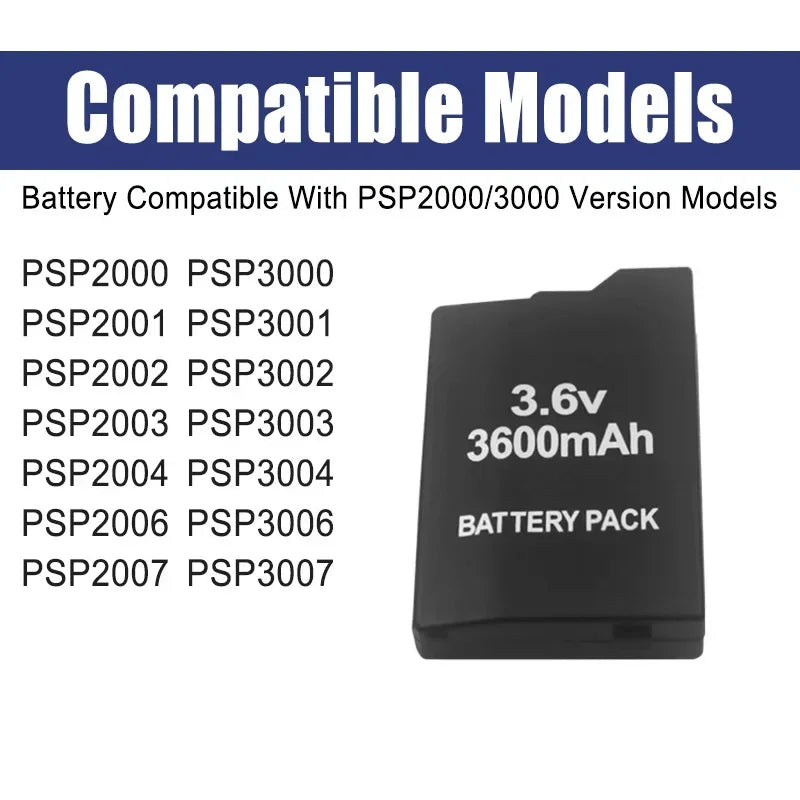 3.6V Built-in 3600mAh Battery for Sony PS Lite PSP 2th PSP-3