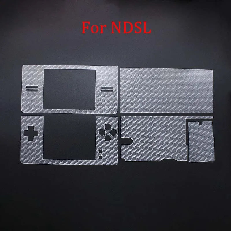 For 2DS/3DS/NEW2DSXL/NEW3DSXL LL For NDS NDSI NDSL Controller Transparent Skin Carbon Fiber Protective Film Stickers Accessories