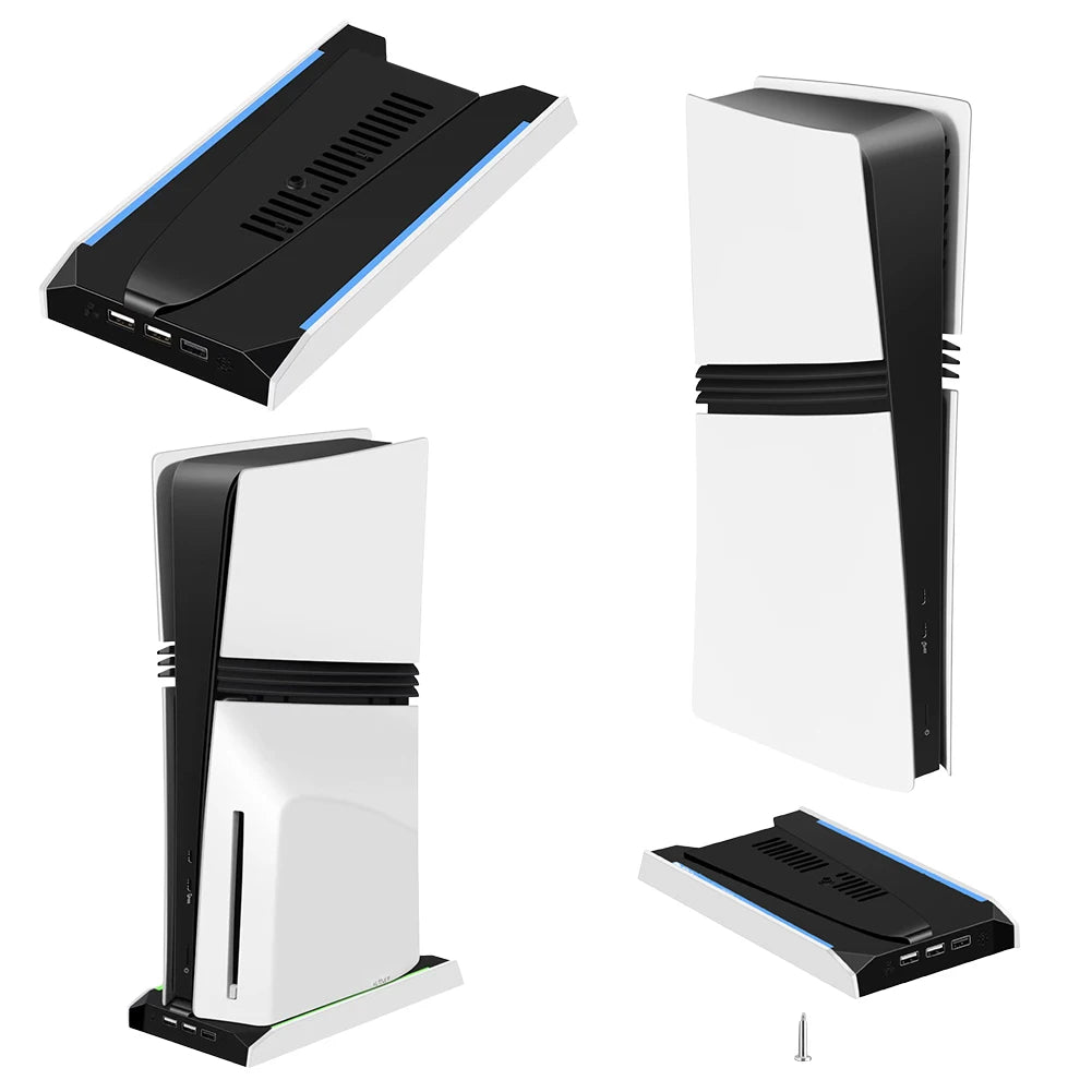 For PS 5 Slim/PS 5 Pro RGB Vertical Cooling Stand Base 8 Lig