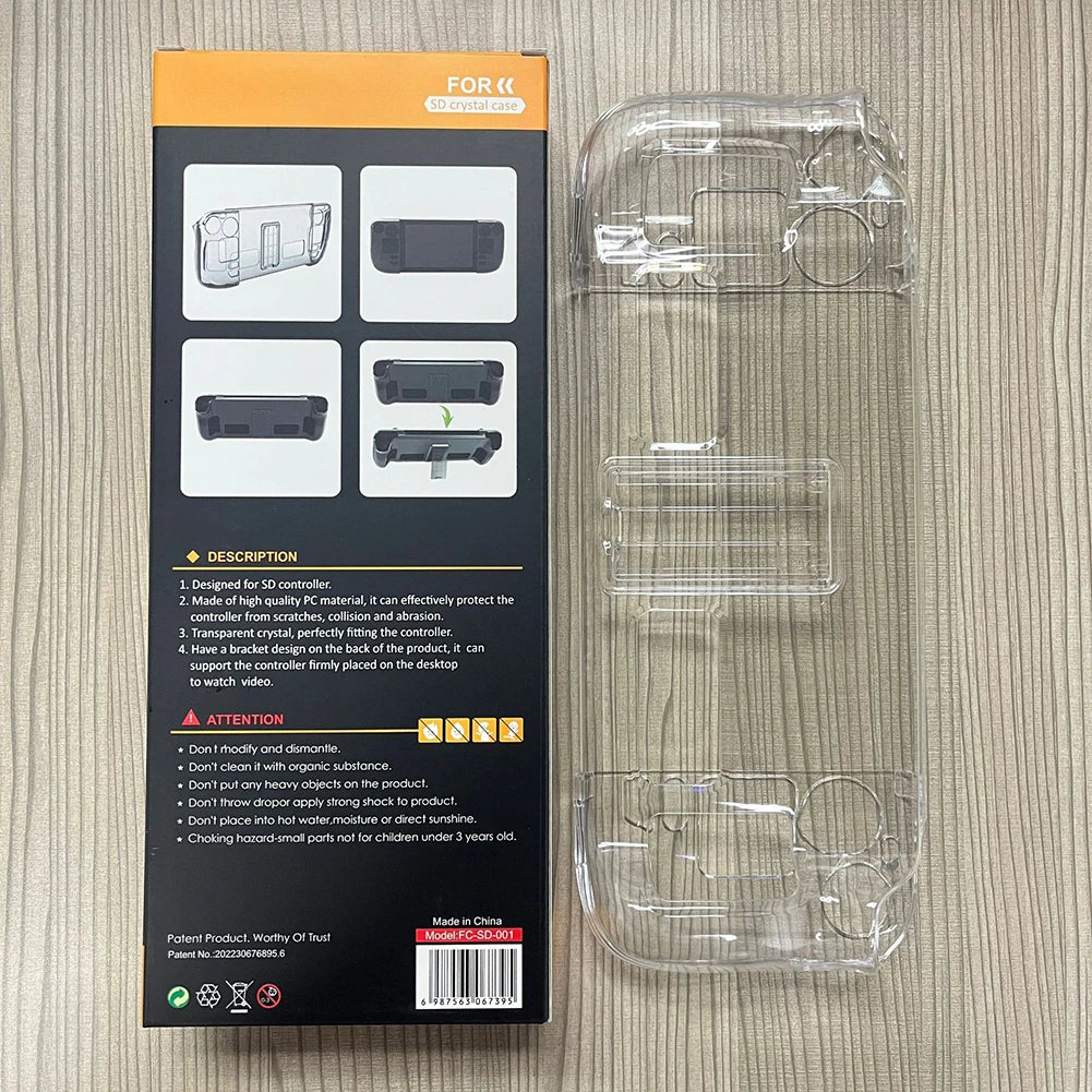 Clear PC Game Console Protective Case with Bracket Split Pro