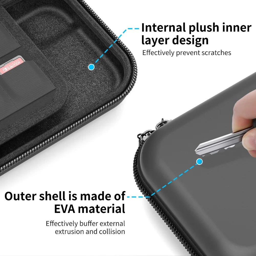 Carrying Case for Switch 2 Portable Waterproof Travel Bag wi