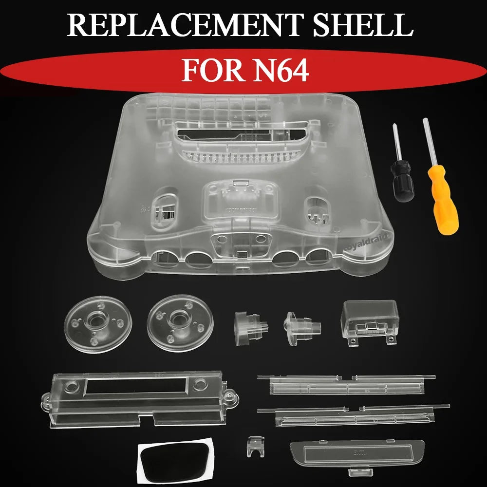 10 Colors Durable Full Housing Translucent Box For N64 Replacement Housing Shell Case Repair Parts For N64 Game Console Accessor