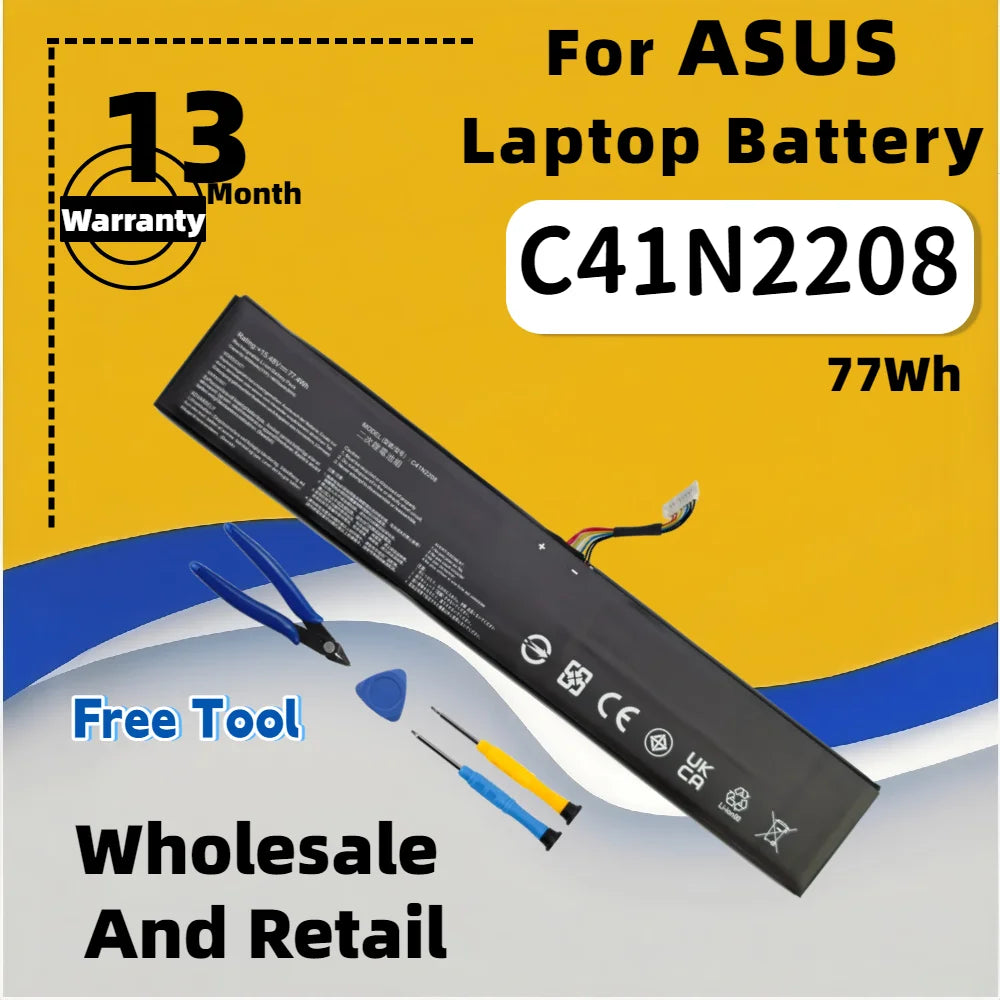 FRLESUI C41N2208 74Wh 77.4Wh Battery For ASUS ROG ALLY Gamin