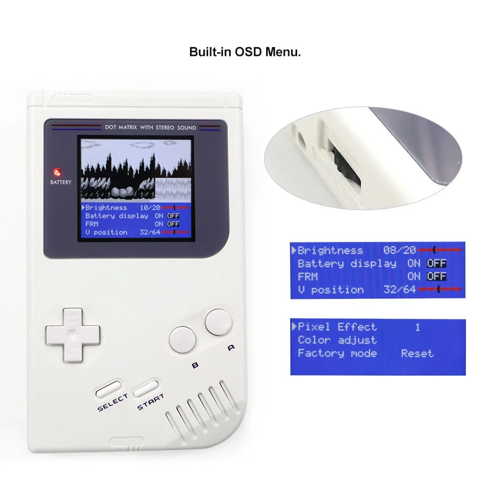 HISPEEDIDO For GB DMG OSD Q5 Larger Size RIPS LCD IPS Screen