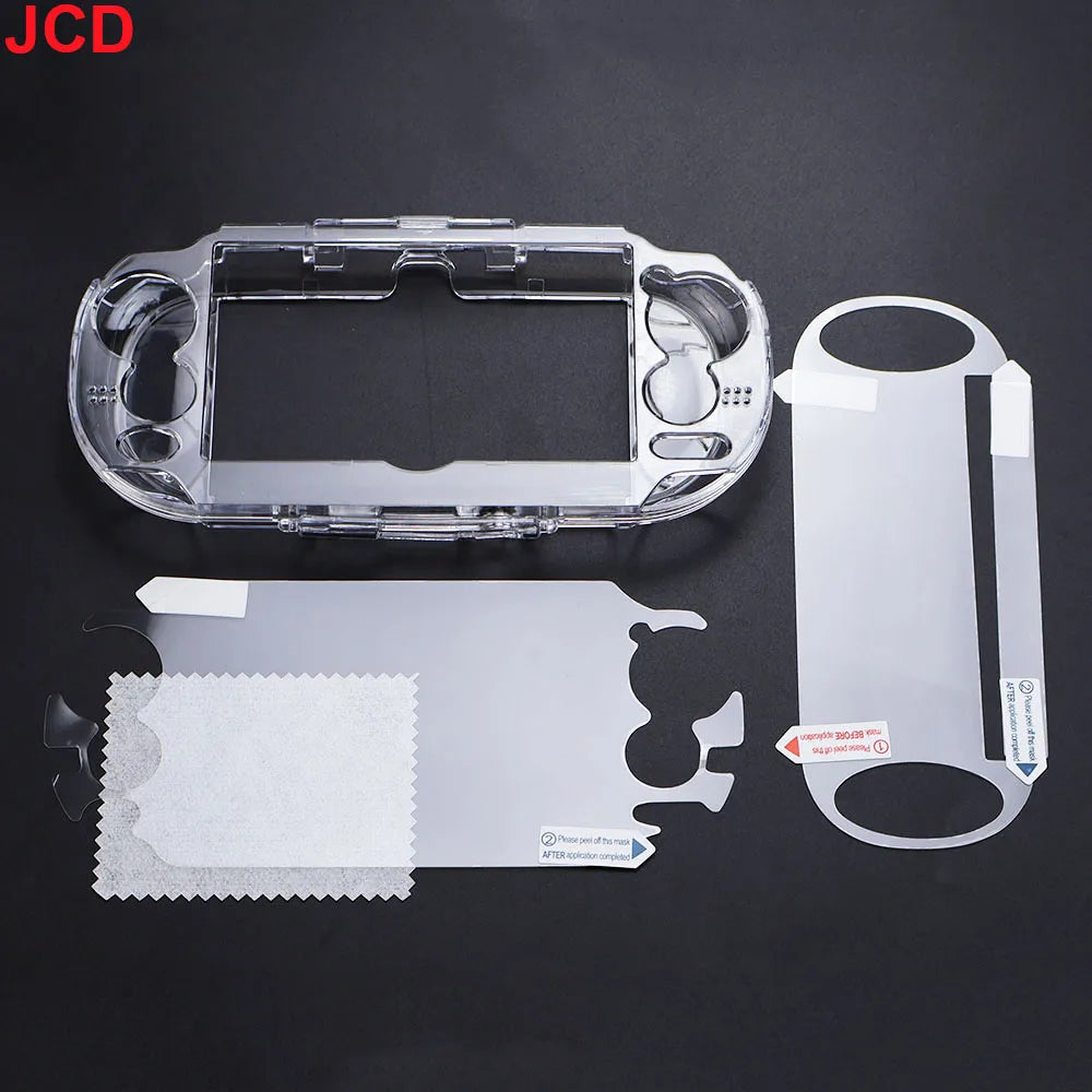 Clear Crystal Case Hard Shell For PSV 1000 2000 Transparent Protection Cover For PSP1000 2000 3000 With Screen Protector Film