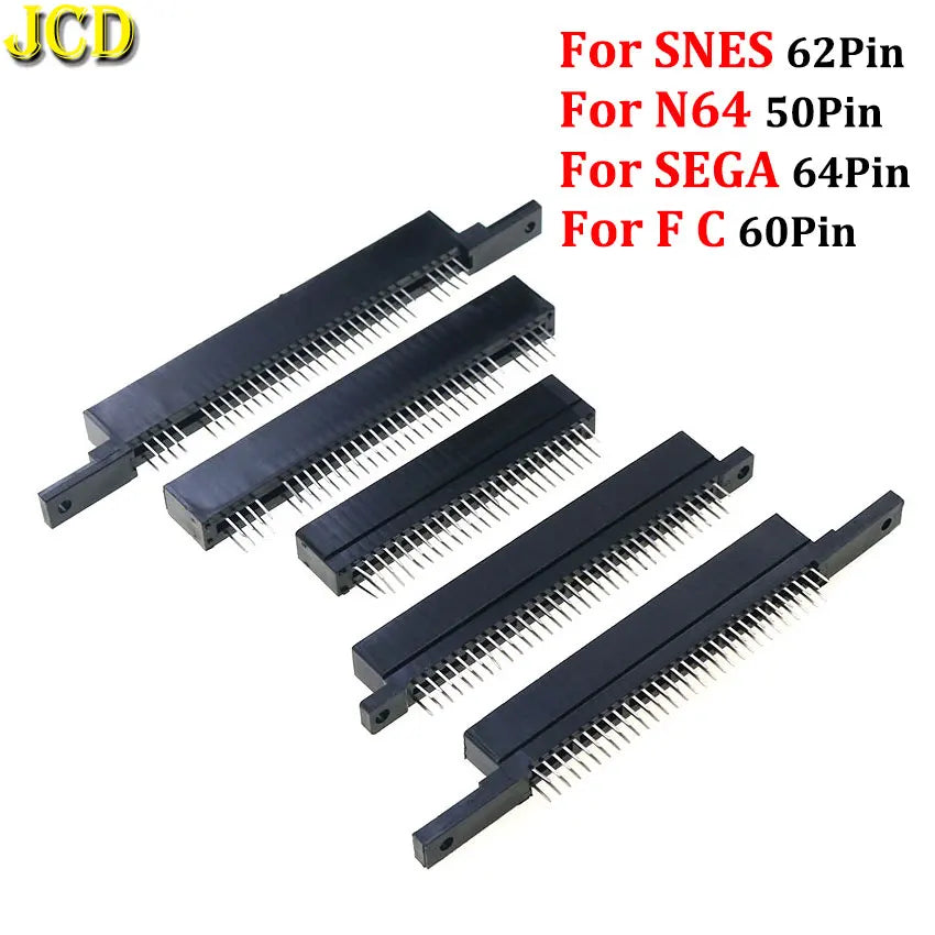 JCD 1PCS 64Pin 60Pin 62 Pin Card Slot For SFC SNES FC Consol