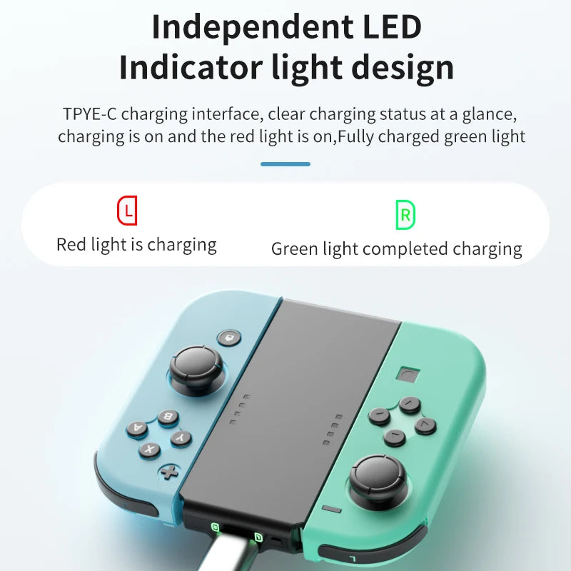 AOLION Portable Switch Joncon Charging Grip 3400mAh Extended