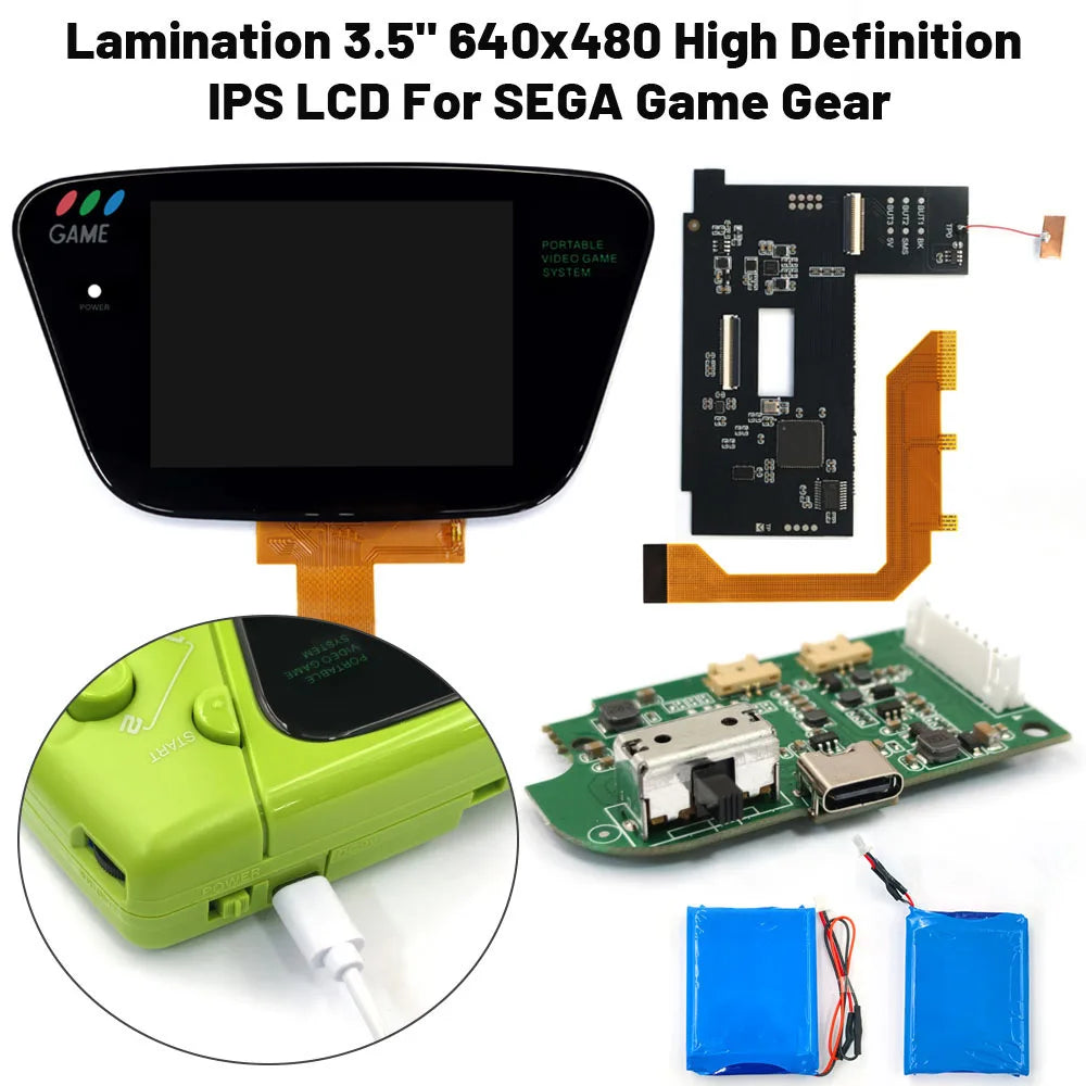 Rechargeable Dual Battery Laminated 3.5 640x480 HD Backlight