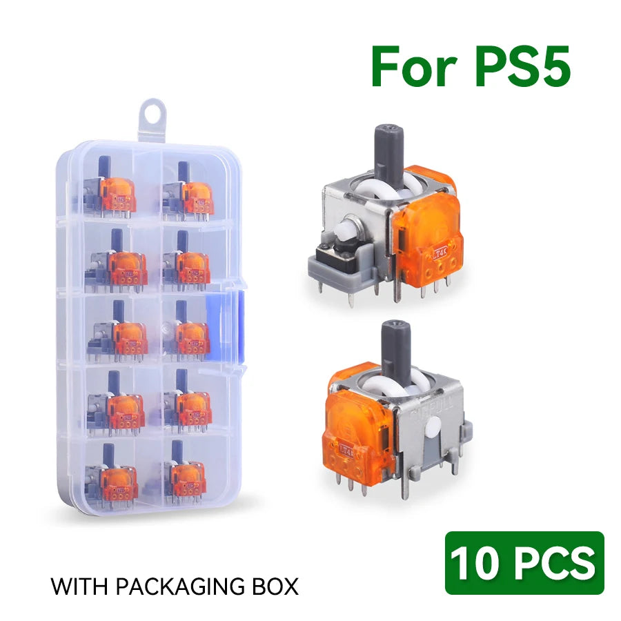 10Pcs TMR Effect Joystick Replacement for PS5/PS4 Controller for Xbox Series X/S 3D Analog Stick Sensor Module Repair Accessorie