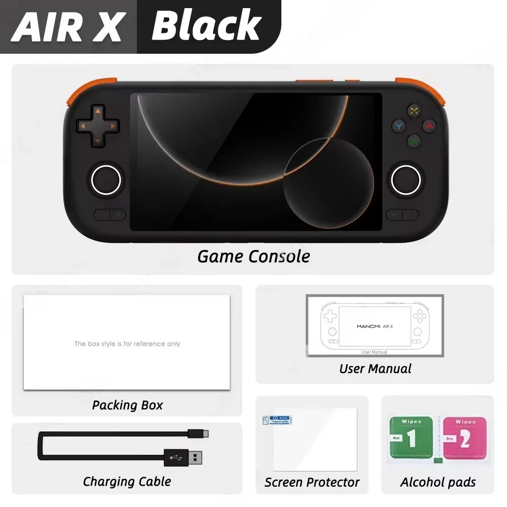 MANGMI AIR X Handheld Game Console Qualcomm Snapdragon 662 5.5 Touchscreen15W FastCharging Android 14 Active Cooling Fan Gift