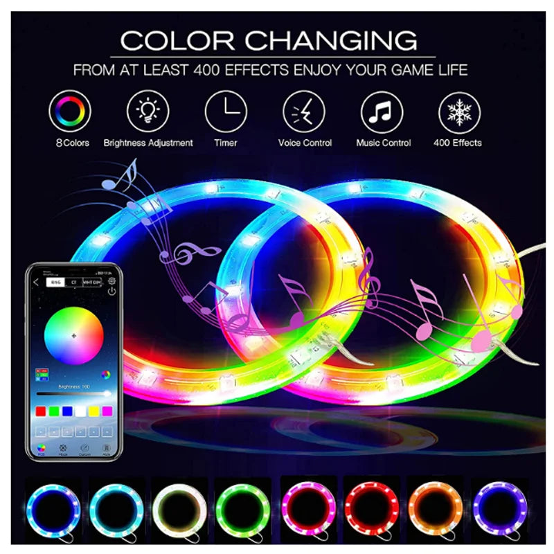 Replacement Faceplate Cooling Vents with RGB Light Strip LED