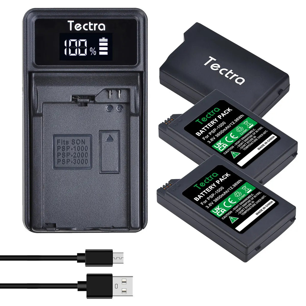 PSP-110 PSP-1005 Replacement Lithium Batteries 3600mAh for Sony PlayStation Portable Console PSP-1000 Gamepad Battery/Charger