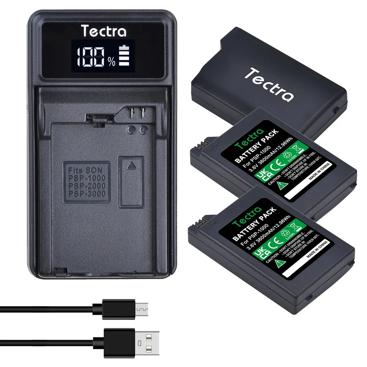 PSP-110 PSP-1005 Replacement Lithium Batteries 3600mAh for Sony PlayStation Portable Console PSP-1000 Gamepad Battery/Charger