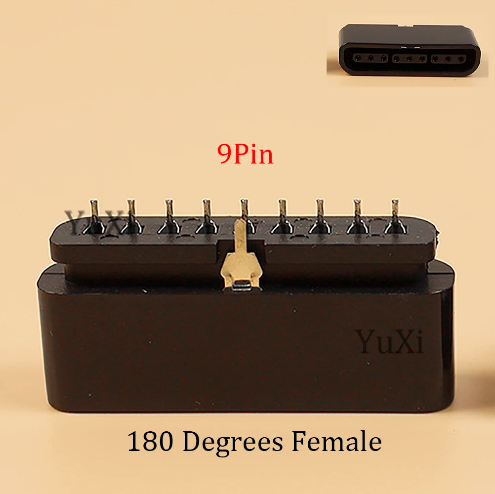 1 Piece For PS2 90 180 Degrees Interface Female Socket 9 Pin Slot Connector For PlayStation 2 Game Console Replacement Part