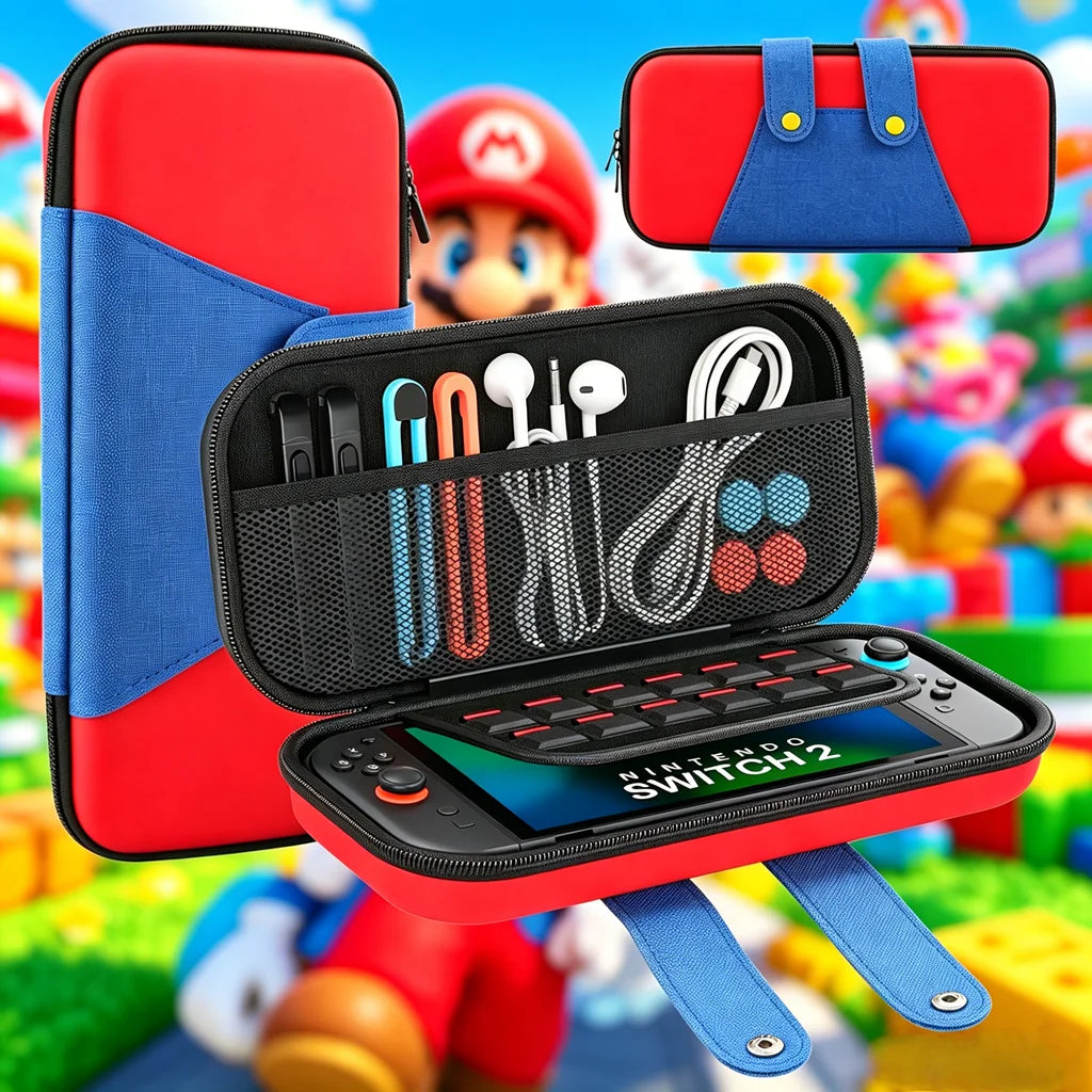 Cute Hard Shell Carrying Case for Switch 2 Portable Travel S