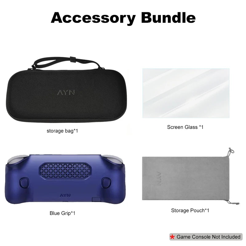 Odin 2 Portal Bag Handheld Game Console Protect Black Bag Waterproof Portable Grip Screen Film Black Case of AYN Odin 2 Portal