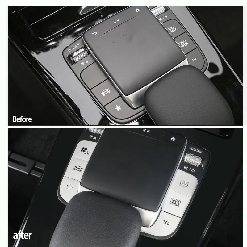 Center Console Mouse Buttons Sequins Decoration Cover Trim F