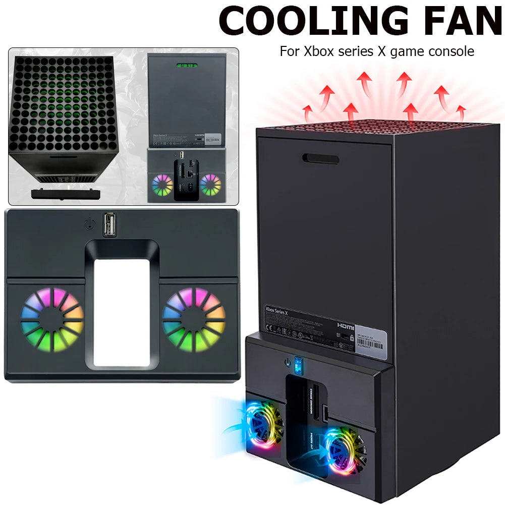 For Xbox Series X Console Cooling Fan Dock Station Vertical 