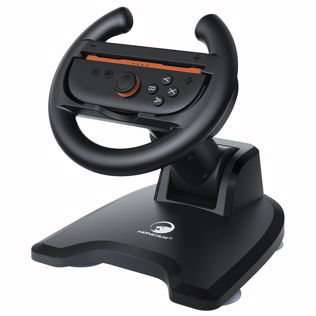 HONCAM Universal Racing Wheel Stand for Switch & Switch2 Joycon Game Wheel Controller with Secure Suction Cup Base for NS2 Acces