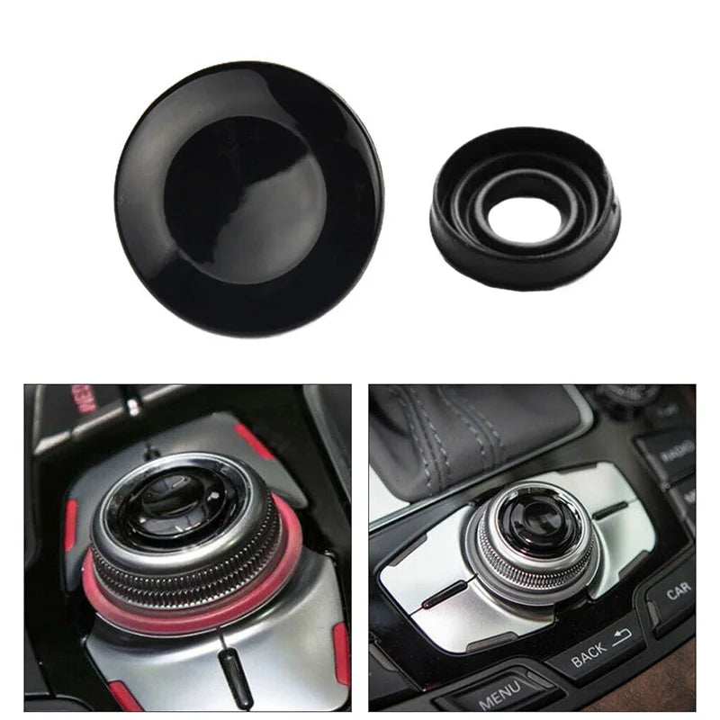 For Audi A4 S4 A5 Q5 A6 S6 Car Glossy Black MMI Knob Switch 