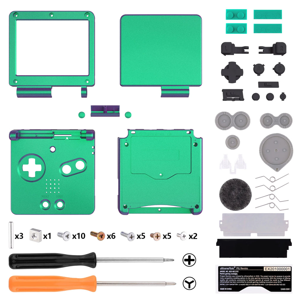 eXtremeRate IPS Ready Upgraded Custom Replacement Housing Shell for Gameboy Advance SP GBA SP for IPS & Standard LCD