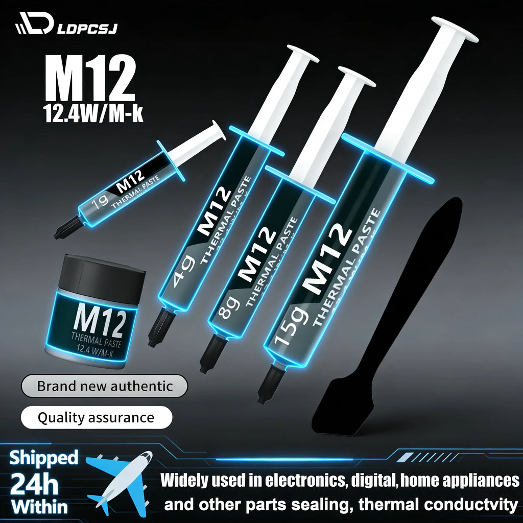LDPCSJ 12.4W/mK Thermal Grease Paste - High Performance CPU/