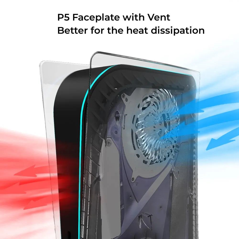 Disc Edition Replacement Faceplate with Cooling Vents Cover 