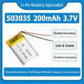 3.7V 500mAh 503035 Rechargeable Li-Polymer Battery Replaceme